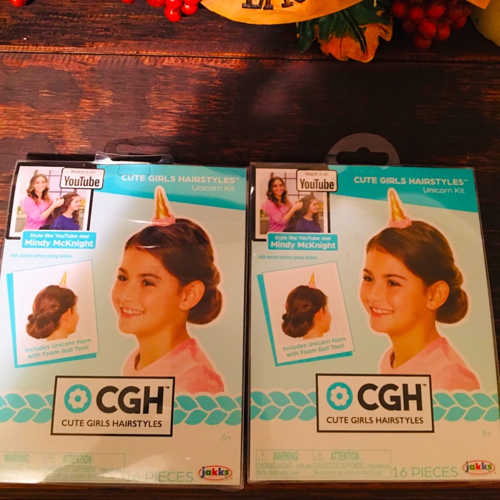 CGH cute girls hairstyle unicorn hair accessories